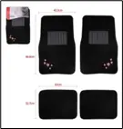 Alfombra de Tela Negra FEM 4PZAS/SET (LF-16007)