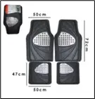 ALFOMBRA DE CAUCHO NEGRA 4PZAS/SET (LF-5151)