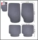 Alfombra para Auto Gris 4PZAS/SET (LF-5068-G)