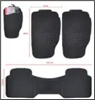 Alfombra de Caucho Negra 3PZAS/SET (LF-5195)