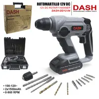 (DASH-DD12-04)ROTOMARTILLO 12V DC 900RPM/4300BPM 1.1J 8MM 2X1.5AH LI-ON