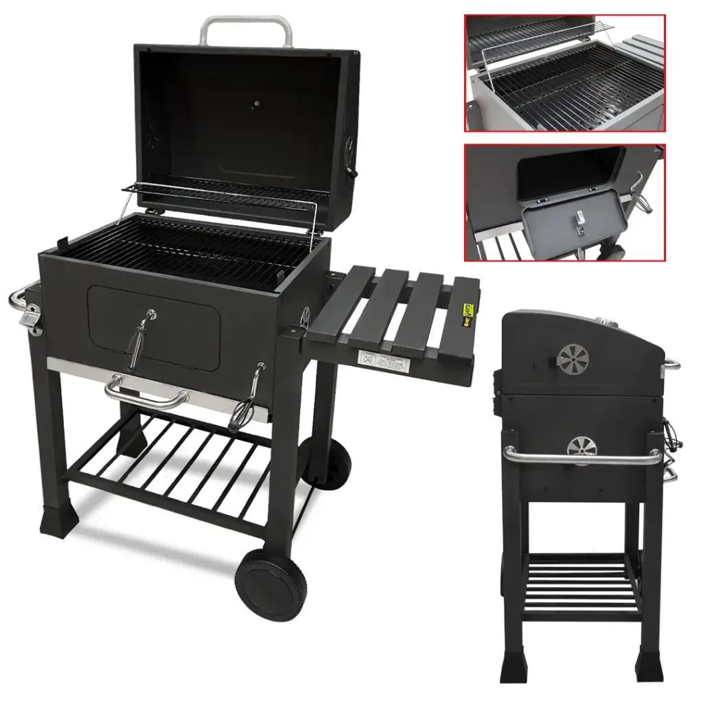 ASADOR DE CARBON AJUSTE DE ALTURA AREA DE COCCION 54.5x1.7CM (HO-1407 )