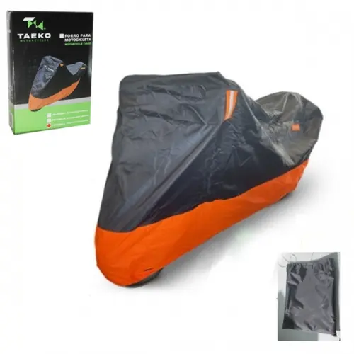 COVER P/MOTO M 229X99X120CM POLIESTER/GRIS-NARANJA (TM-22004-M)