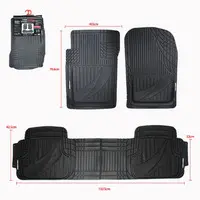 Alfombra Premiun Negra 3Pzas (LF-16011)