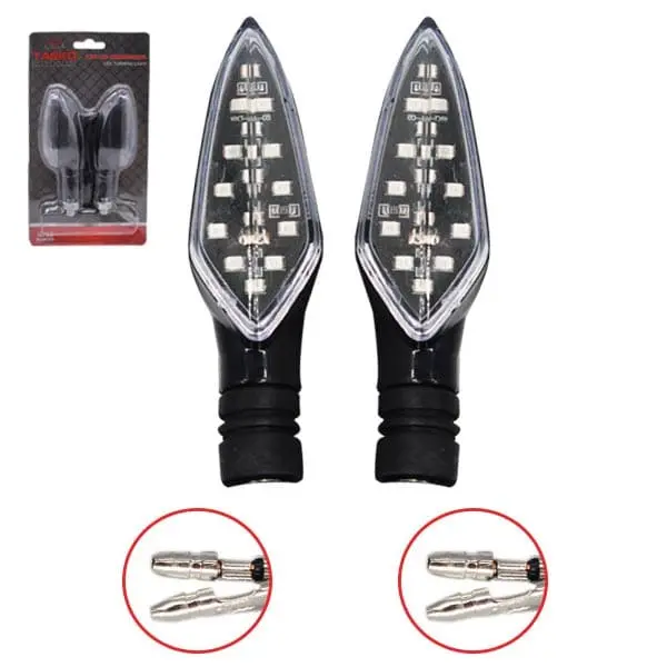 LUZ DE MOTO AMBAR C/ LENTE CLARO (TM-1305)
