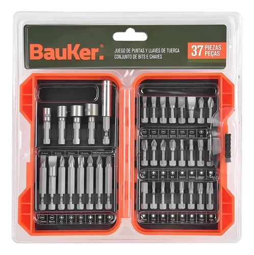 KIT DE VASOS Y PUNTAS DE DESTORNILLADOR 37PCS (02916)