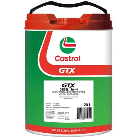 ACEITE CASTROL GTX P/ GASOLINA 15W-40 20LT