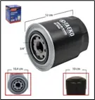FILTRO DE ACEITE MITSUBISHI L200 CAJA 5ta H100 (HC34018)(1230A045)(26300-42030)(MD069782)