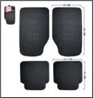 Alfombra para Auto Negra 4PZAS/SET (LF-5068-N)