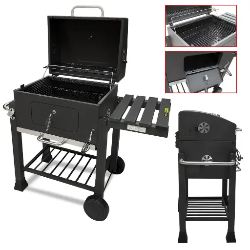 ASADOR DE CARBON AJUSTE DE ALTURA AREA DE COCCION 54.5x1.7CM (HO-1407 )