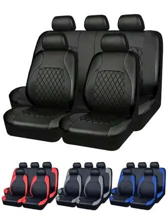 FORRO P/ASIENTO NEGRO/ROJO 8PZAS (16-6139-NR)