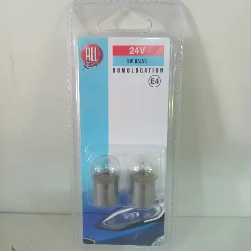 BOMBILLA DEL FARO 24V 5W E4 2PCS BA15S (00777)