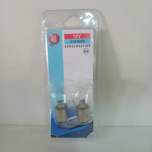 Bombilla del faro E4 12v 21/4w 2pcs BAZ15D (00755)