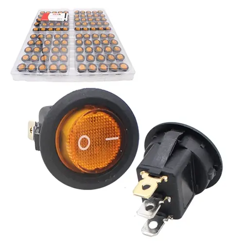 SWITCH MINI ROCKER/LUZ AMARILLO(IRS-101-8C 3/D-AZ)(LF-15004-AM)