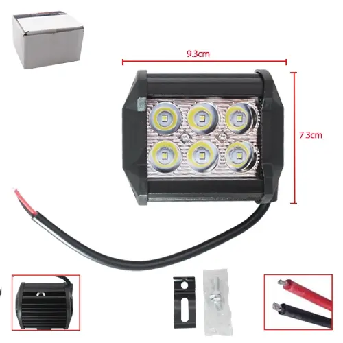 LUZ LED CUADRADA 1.6" 18W 9-60V (LF-9051)