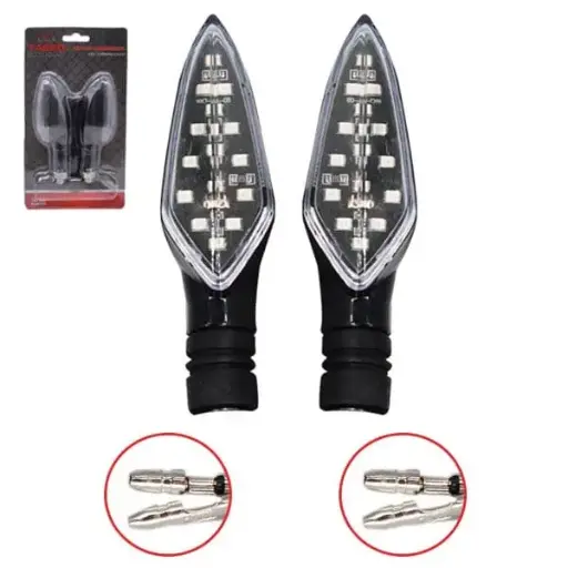 LUZ DE MOTO AMBAR C/ LENTE CLARO (TM-1305)